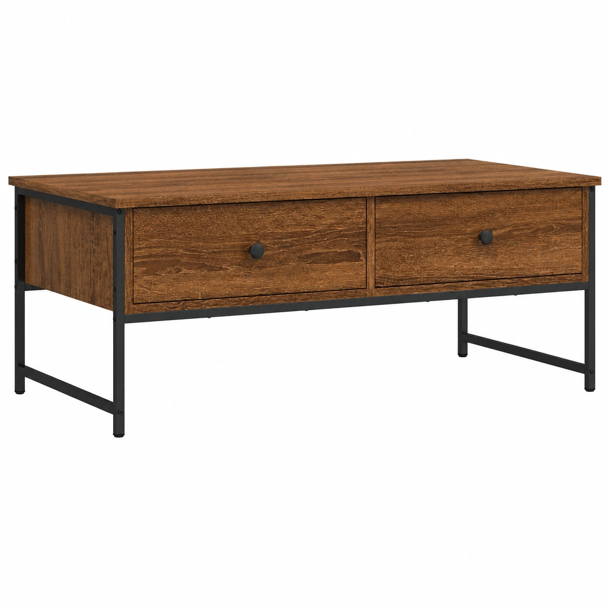 Tavolino da Caffè Moderno in Legno Multistrato Rovere 101x49x39,5cm per Soggiorno e Ufficio