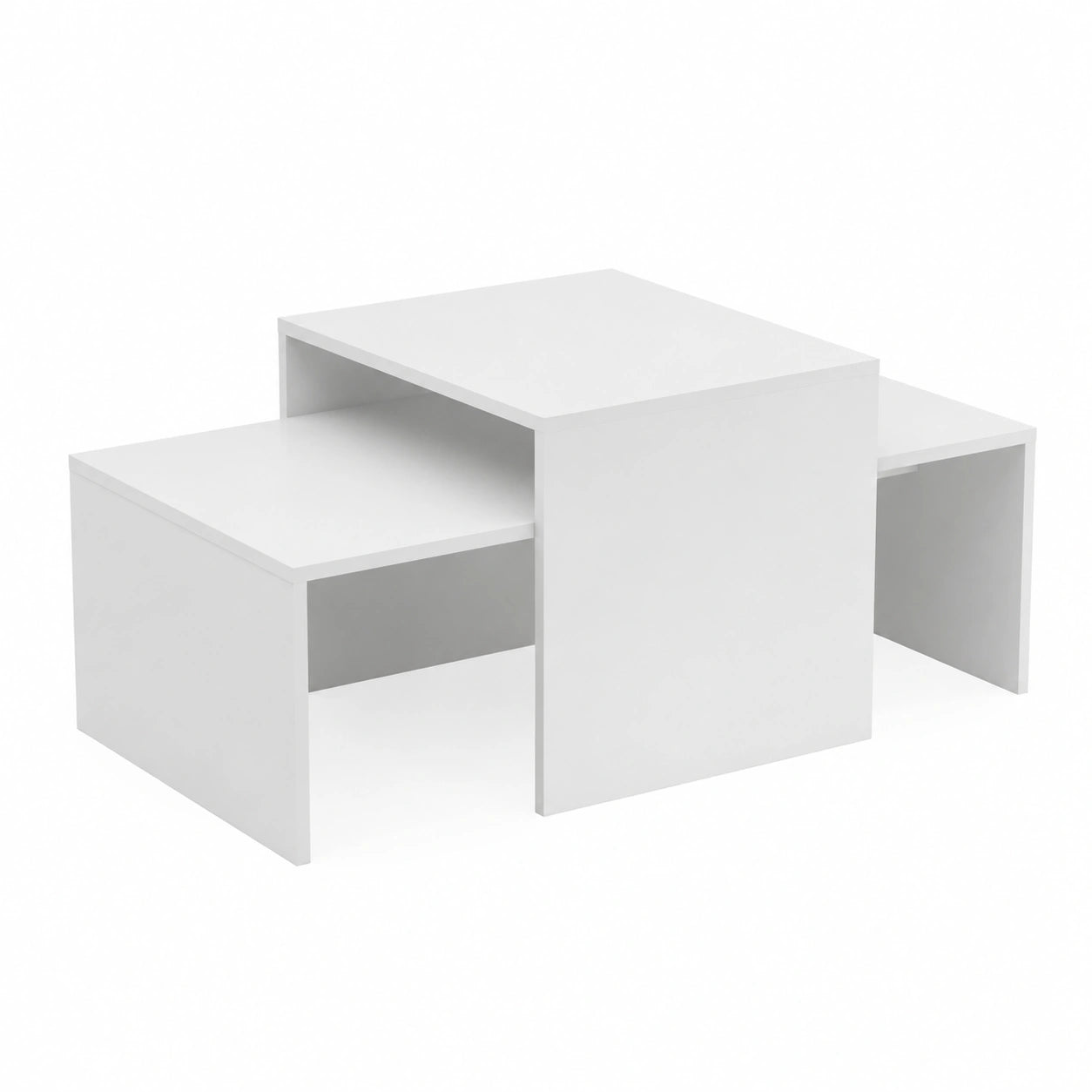 Tavolino Moderno Bianco per Soggiorno o Ufficio, 100x48x40 cm