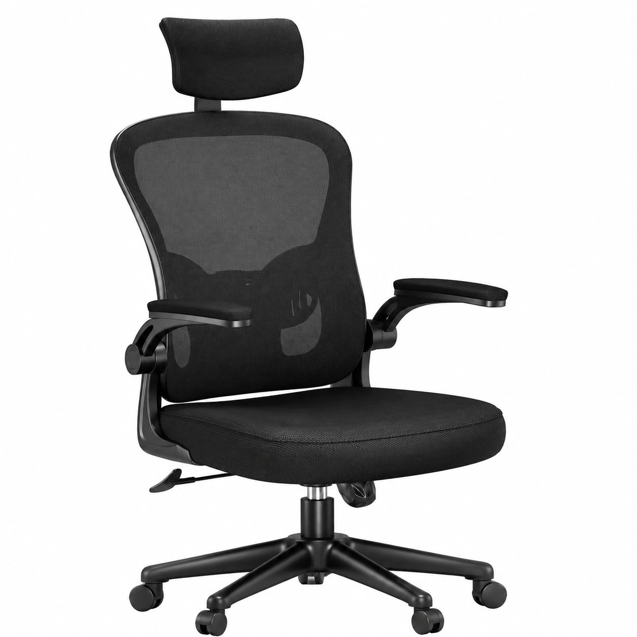 Sedia Ergonomica da Ufficio con Poggiatesta e Braccioli Regolabili, Supporto Lombare per Home Office - Rattantree