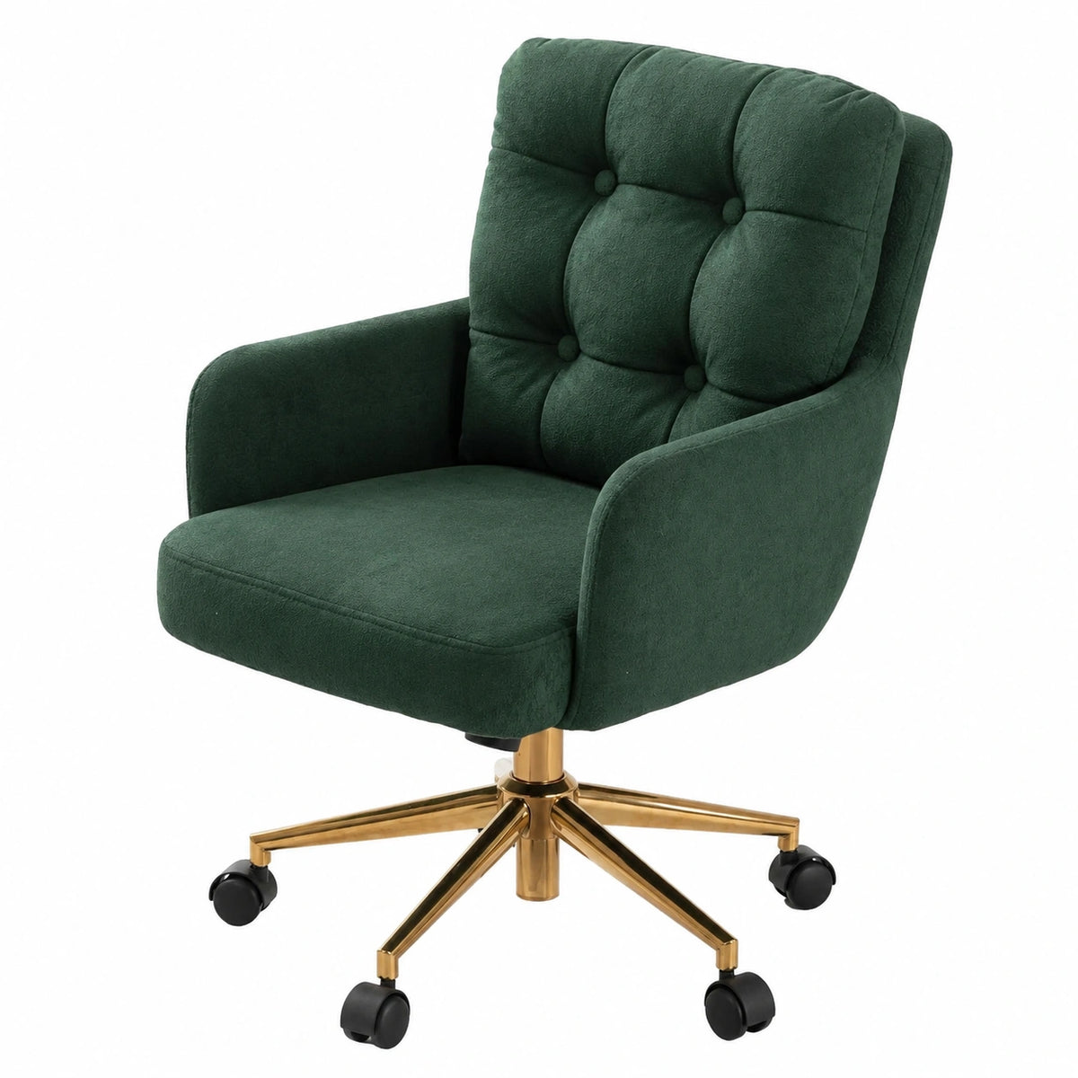 Poltrona da Ufficio Ergonomica Verde con Schienale e Braccioli Regolabili
