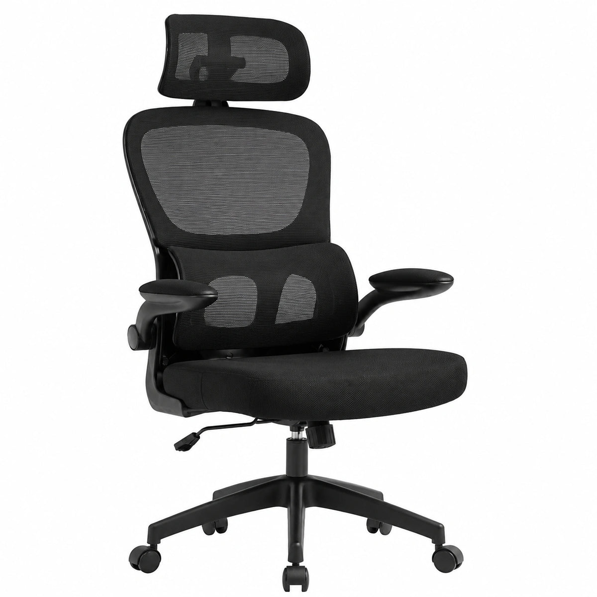 ZIK Poltrona Ergonomica da Ufficio con Supporto Lombare e Braccioli Regolabili
