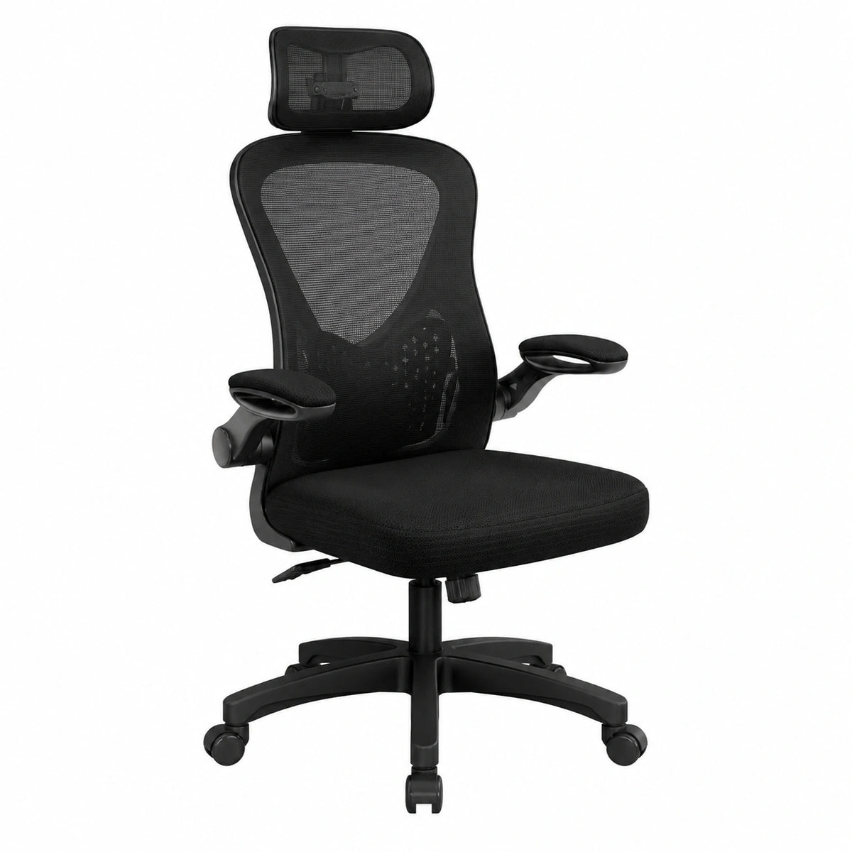 Poltrona ergonomica per ufficio con poggiatesta 2D, supporto lombare e braccioli regolabili