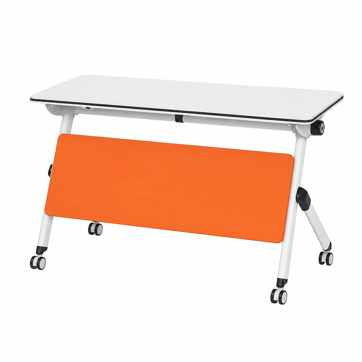 Set di 6 Tavoli Conferenze Pieghevoli per Ufficio Moderno, Scrivania Portatile per Seminari e Formazione, Facile Montaggio (180 cm)