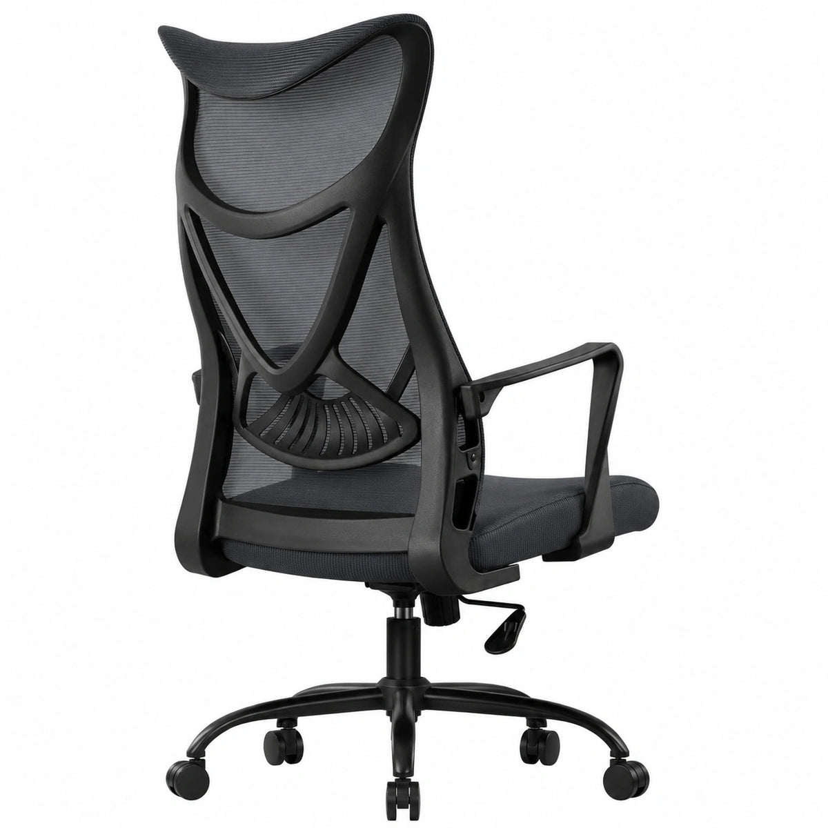 Sedia Ergonomica da Ufficio, Girevole a 360°, Altezza Regolabile, Rivestimento in Rete, Grigio