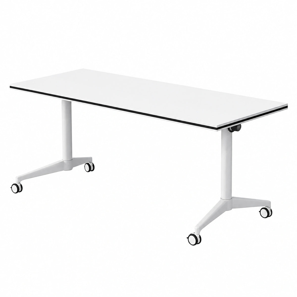 Scrivania pieghevole con ruote per ufficio, 120x55x75 cm, ideale per riunioni e spazi di lavoro