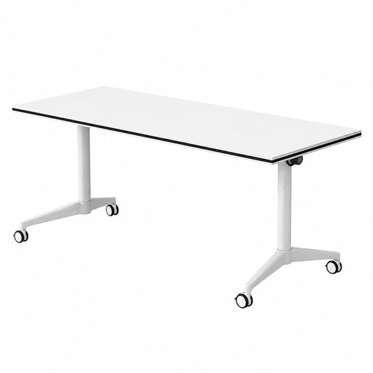 Scrivania pieghevole con ruote per ufficio, 120x55x75 cm, ideale per riunioni e spazi di lavoro