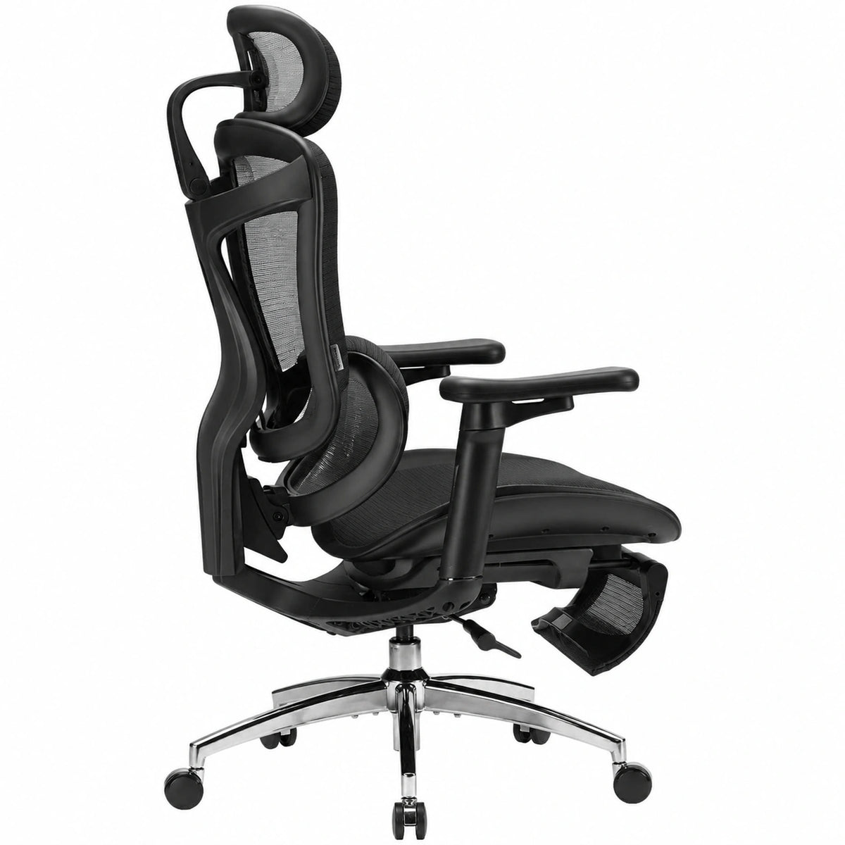 Poltrona ergonomica SIHOO con supporto lombare e braccioli 3D regolabili, schienale e poggiapiedi, comfort elevato per ufficio, Doro C300, Nero, capacità 150kg