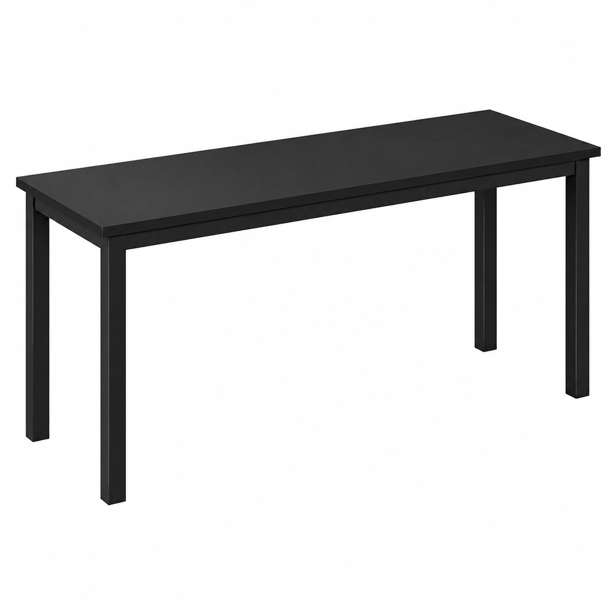 SogesHome Scrivania per Computer con Libreria, Tavolo da Studio in Nero, 120 x 60 x 75 cm, Montaggio Facile